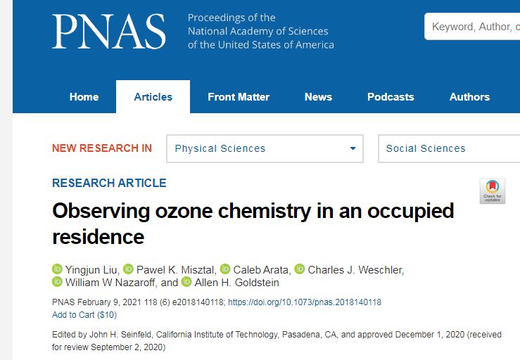 室內(nèi)的臭氧化學(xué)反應(yīng)機(jī)理與影響 室內(nèi)的臭氧化學(xué)反應(yīng)機(jī)理與影響